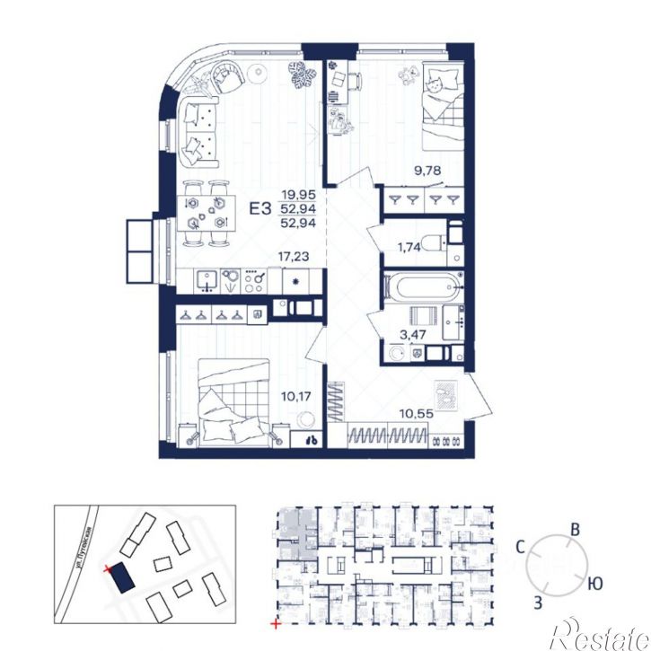2-комн квартира в новом доме Путейская улица, 13,  д. 13