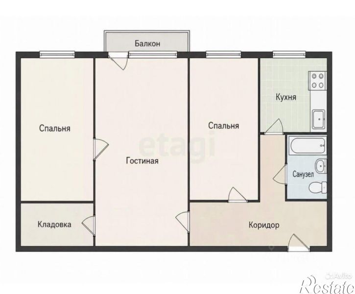 3-комн квартира ул Кутузова, 118,  д. 118