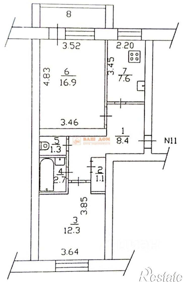 2-комн квартира ул Станционная, 22,  д. 22