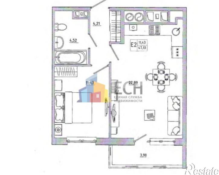 1-комн квартира ул Карпова, 96,  д. 96
