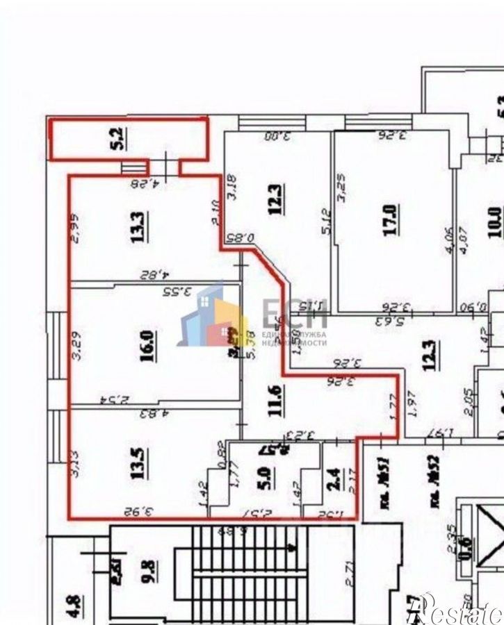 2-комн квартира ул Новомосковская, 10А,  д. 10А