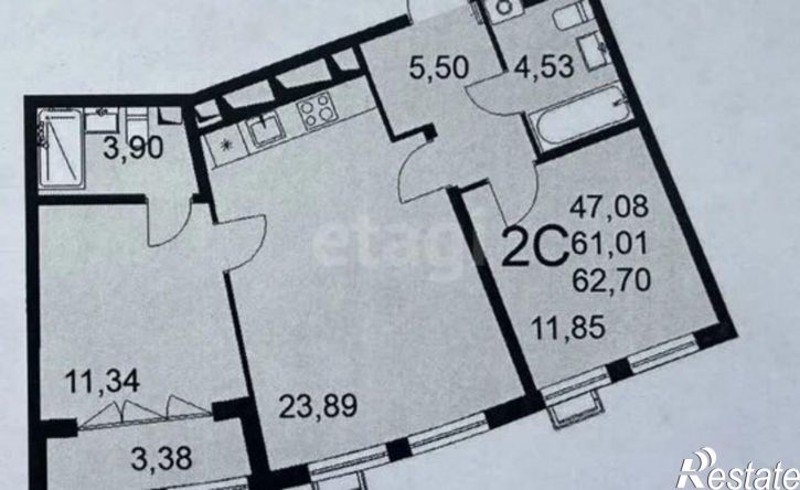 2-комн квартира ул Ф.Смирнова, 2,  д. 2
