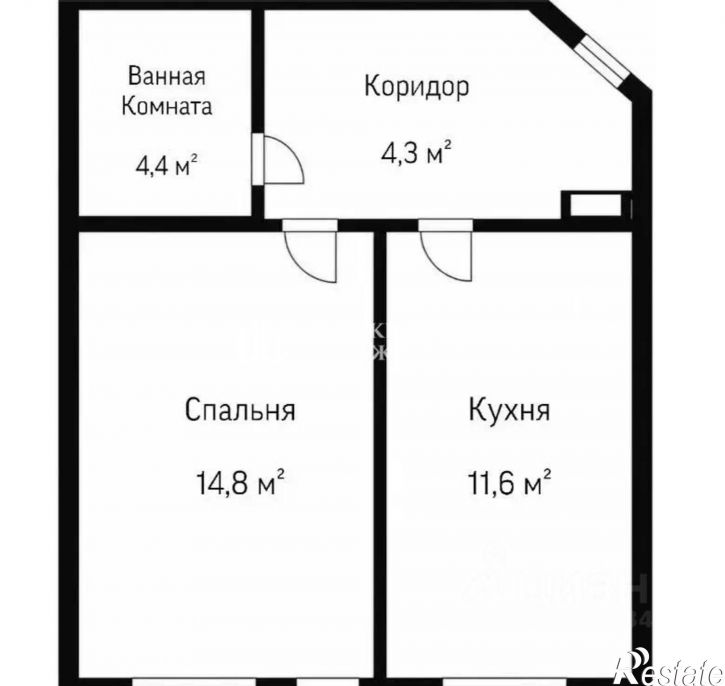 1-комн квартира ул Грибоедова, 56,  д. 56