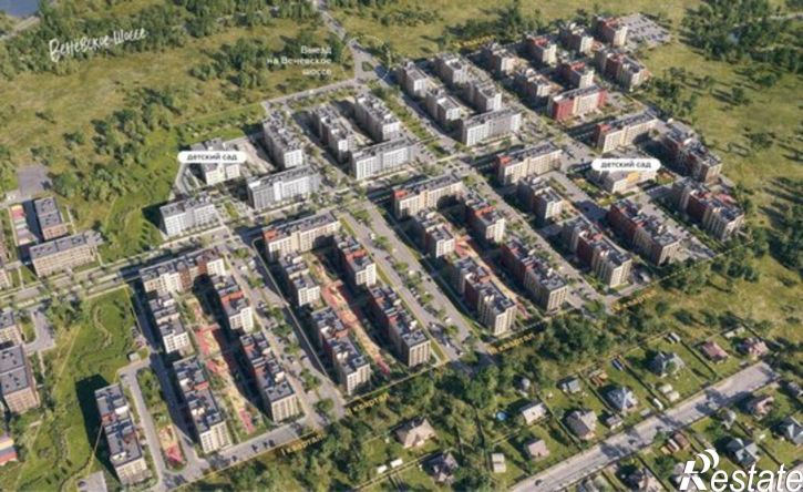 2-комн квартира в новом доме городской округ Тула, посёлок Молодёжный, 6