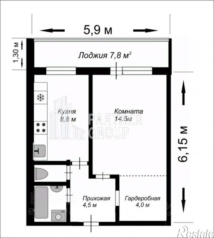 1-комн квартира ул М.Горького, 43,  д. 43