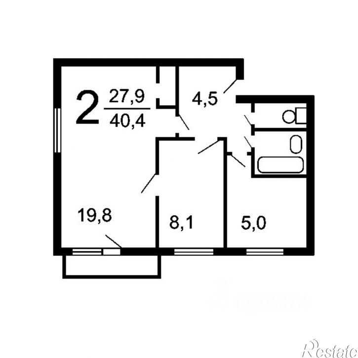 2-комн квартира ул Кауля, 51 1,  д. 51 1,  к. 1