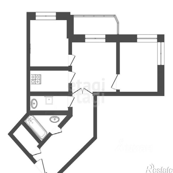 3-комн квартира улица Вересаева, 10А,  д. 10А