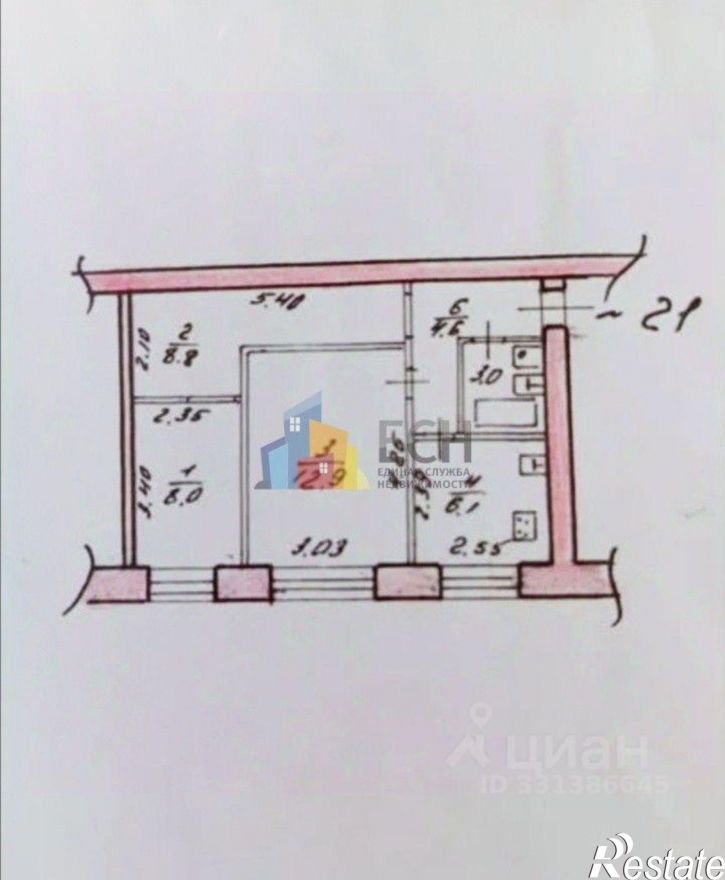 2-комн квартира ул Кутузова, 17,  д. 17