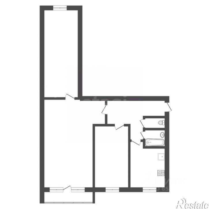 3-комн квартира ул Хомяковская, 25,  д. 25