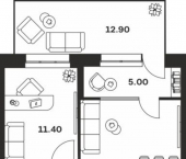 3-комн, 96 кв м, этаж 1/24 ул Михеева, 7 А
