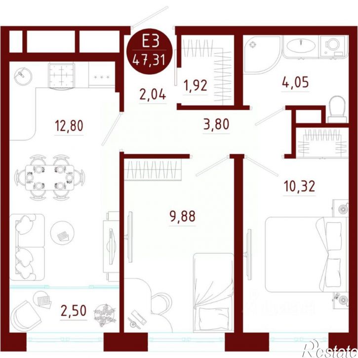 2-комн квартира в новом доме улица 156-го Полка НКВД, 18