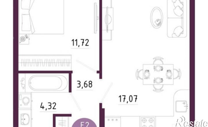 1-комн квартира в новом доме ул Пряничная, 8,  д. 8