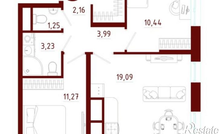 2-комн квартира в новом доме улица 156-го Полка НКВД, 18