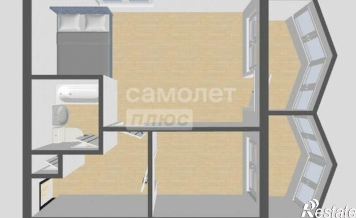 1-комн квартира ул Пузакова, 15,  д. 15