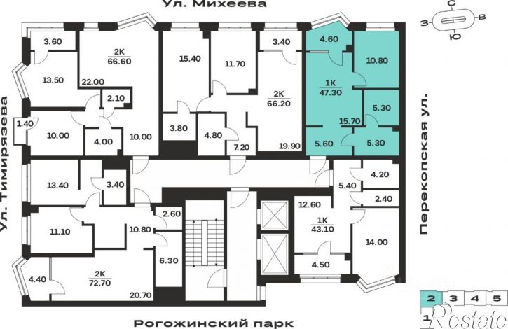 1-комн квартира в новом доме ул Михеева, 9,  д. 9