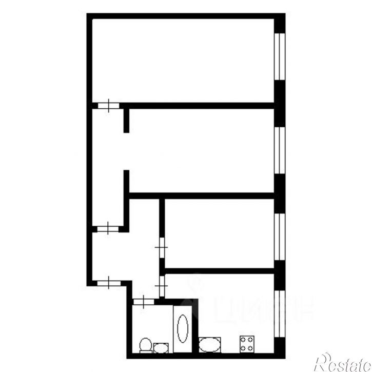 3-комн квартира ул Щегловская засека, 9,  д. 9