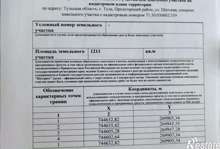 Земельный участок ул Шатская, 7,  д. 7