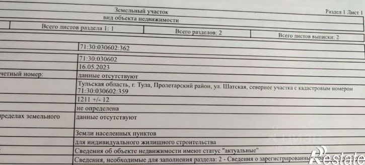 Земельный участок ул Шатская, 7,  д. 7