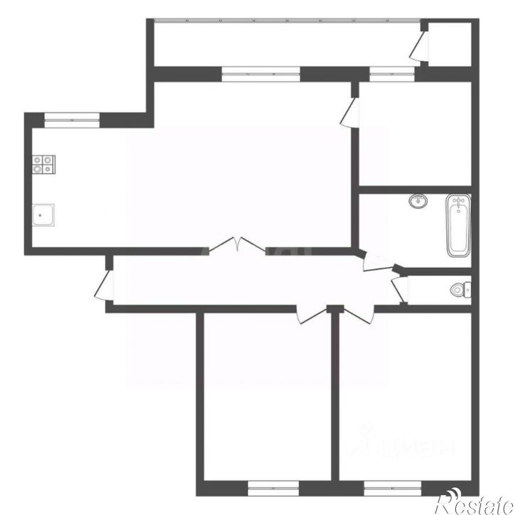 3-комн квартира Калужское шоссе, 7,  д. 7