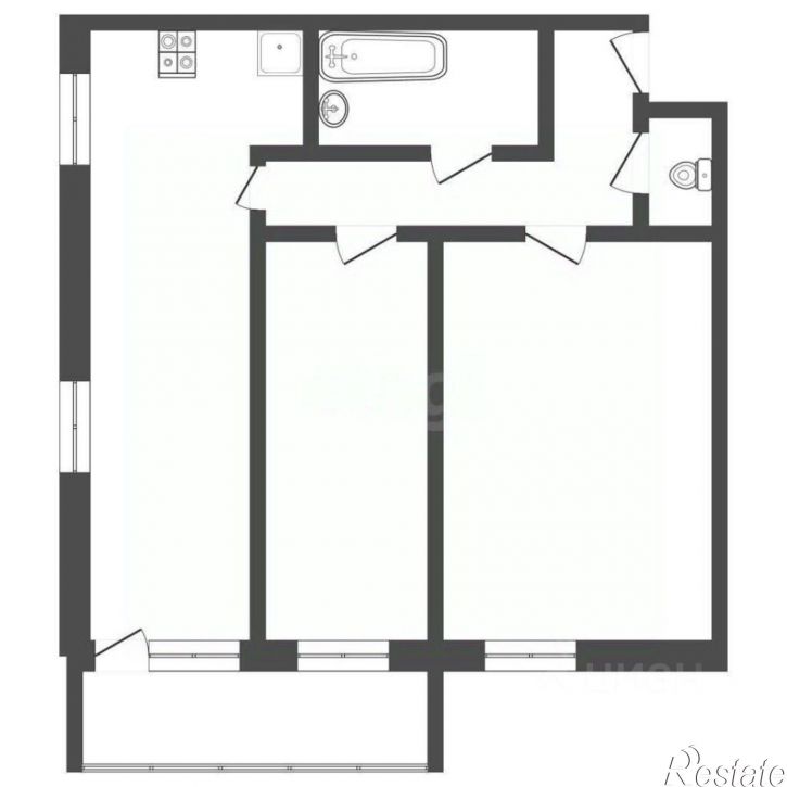 2-комн квартира ул Первомайская, 32А,  д. 32А