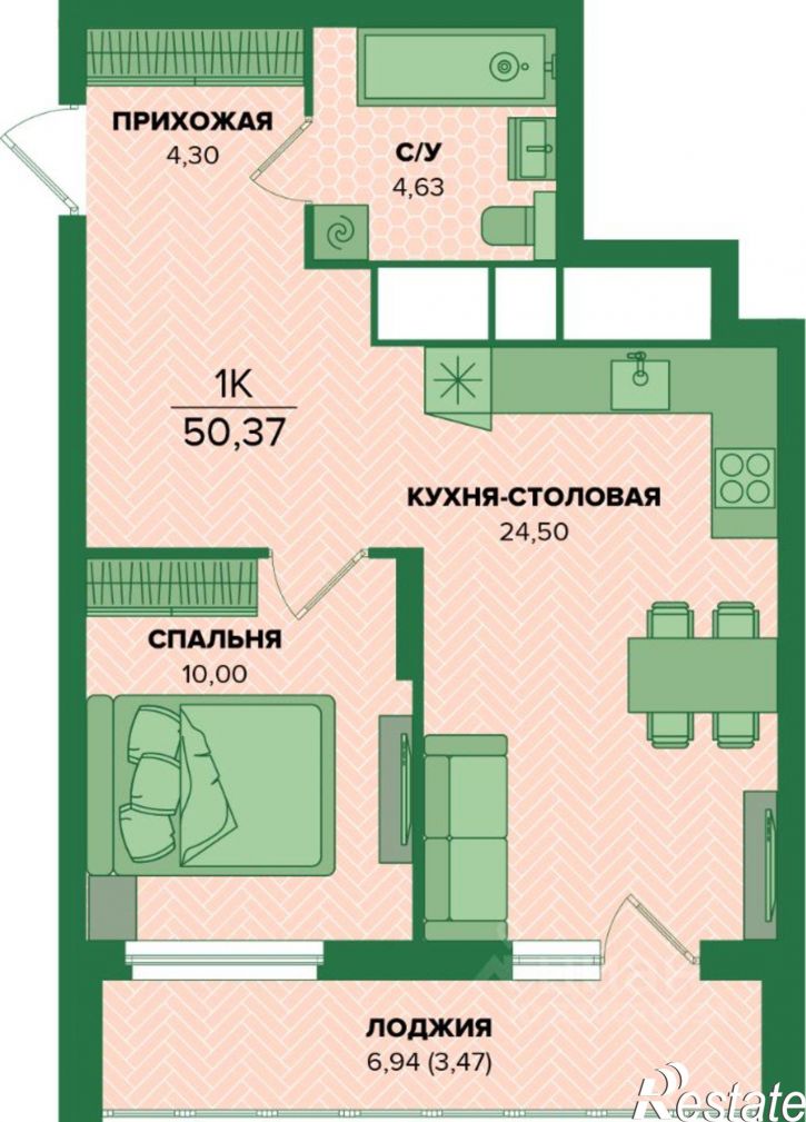1-комн квартира в новом доме ул Академика Насоновой, 22,  д. 22