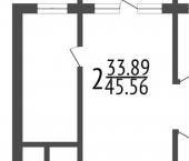 2-комн, 46кв м, этаж 2/5 ул Кутузова, 88а