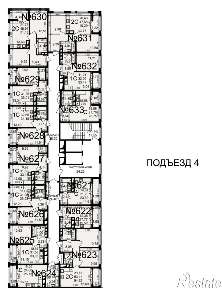 2-комн квартира в новом доме посёлок Горелки, Большая улица, 6/1