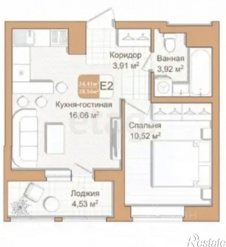 1-комн квартира