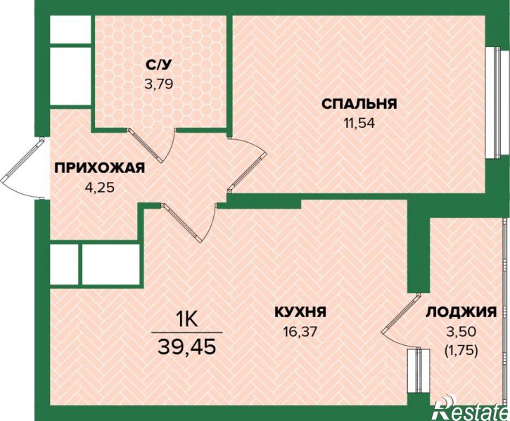 1-комн квартира в новом доме ул Академика Насоновой, 22,  д. 22