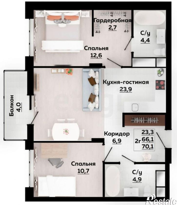 2-комн квартира ул Оборонная, 102Б,  д. 102Б