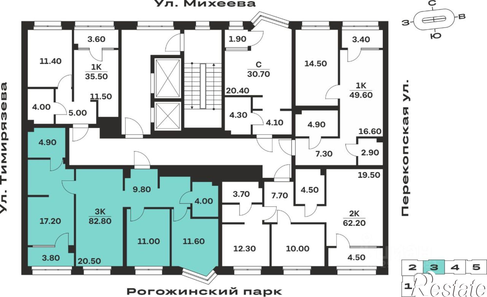 Купить квартиру за 13 260 400 рублей на ул Михеева, 9