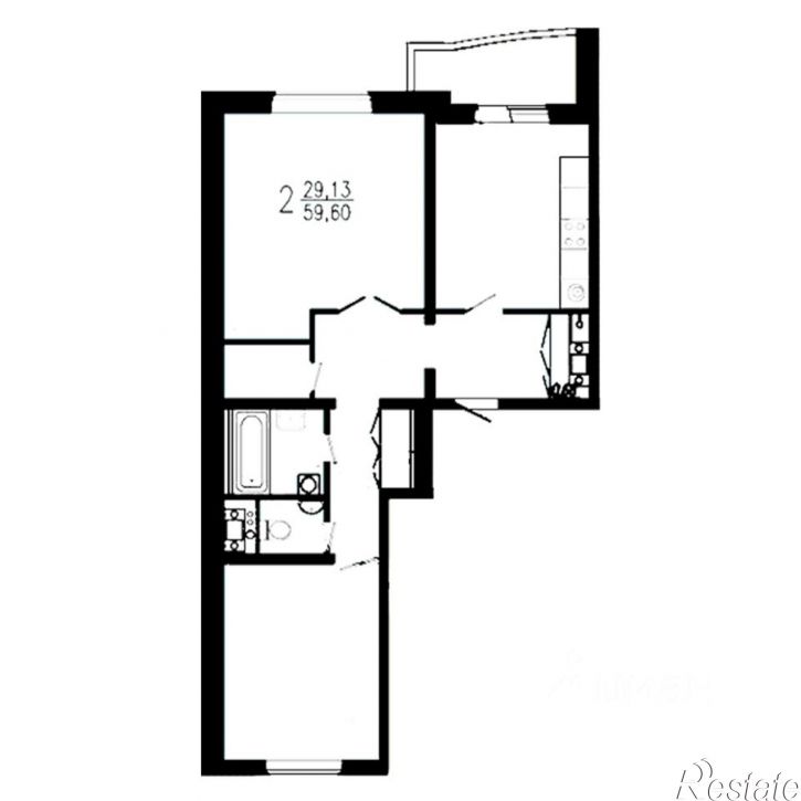 2-комн квартира ул Хворостухина, 33,  д. 33