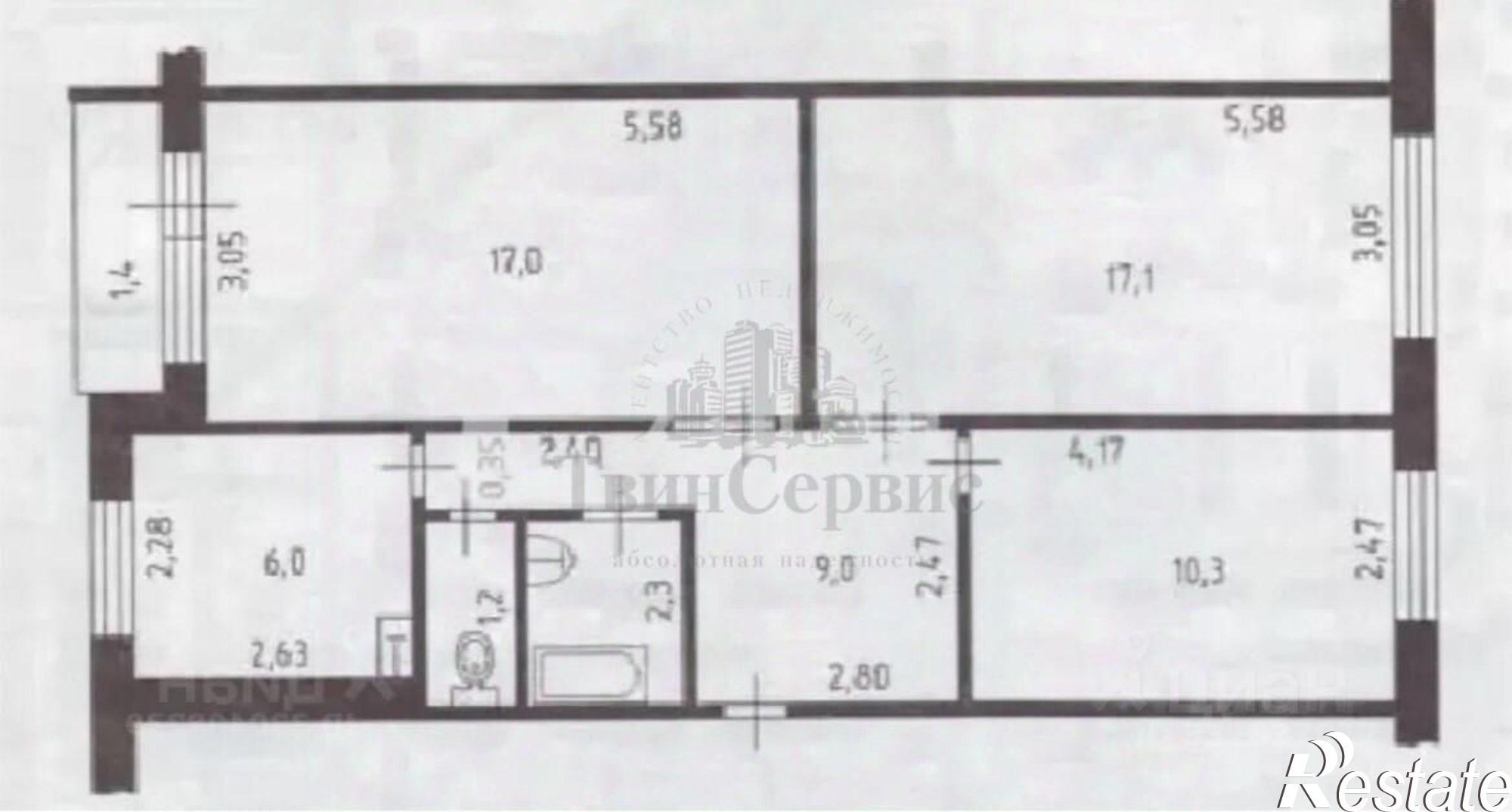 Купить квартиру за 6 090 000 рублей на ул Плеханова, 143