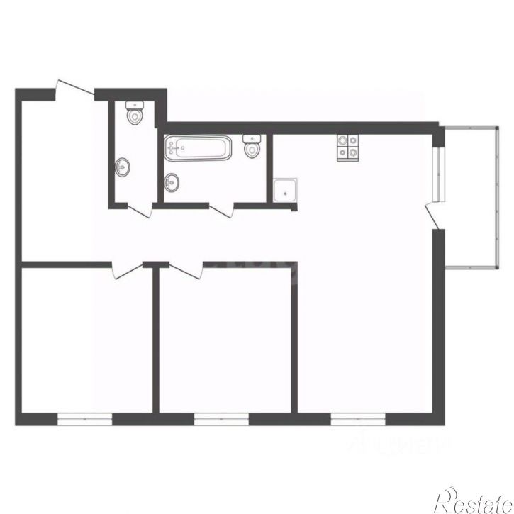 3-комн квартира Новомедвенский пр-д, 6,  д. 6