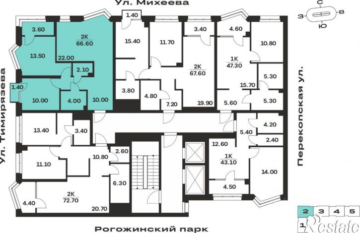 2-комн квартира в новом доме ул Михеева, 9,  д. 9