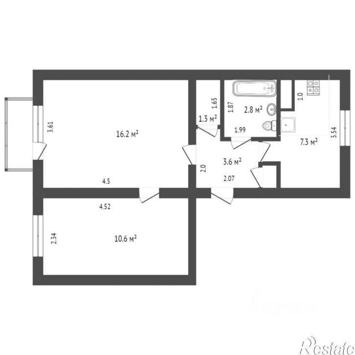 2-комн квартира ул Фрунзе, 16,  д. 16