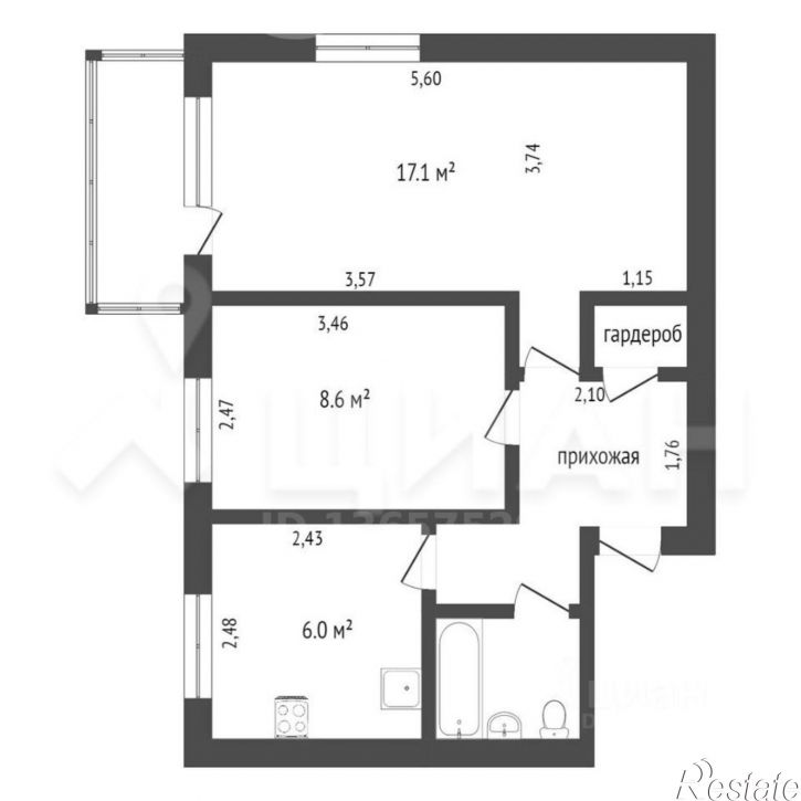 2-комн квартира ул Маршала Жукова, 8А,  д. 8А