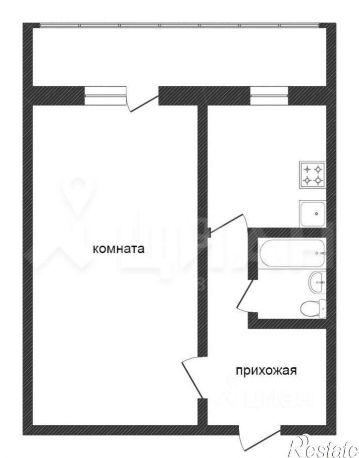 1-комн квартира ул Октябрьская, 81,  д. 81