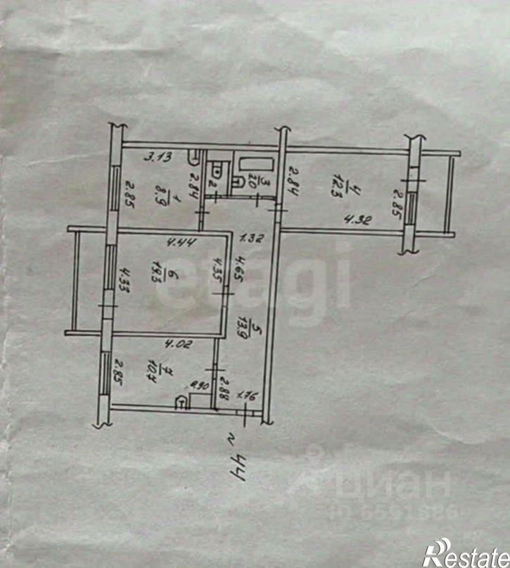 3-комн квартира ул Перекопская, 3А,  д. 3А
