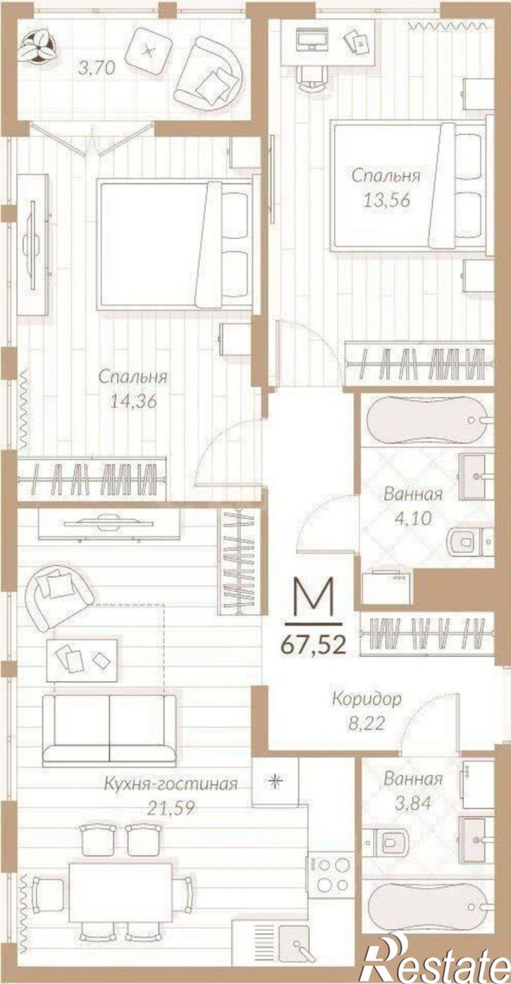 3-комн квартира ул Генерала Маргелова, 3В,  д. 3В