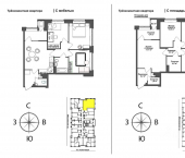 3-комн, 65 кв м, этаж 10/17 Ключевая улица, 10