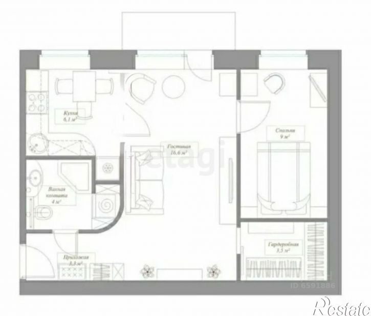 2-комн квартира Серебровская улица, 26,  д. 26
