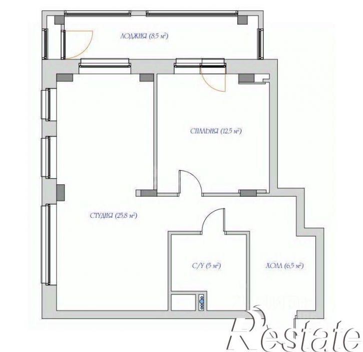 1-комн квартира Первомайская улица, 32А,  д. 32А