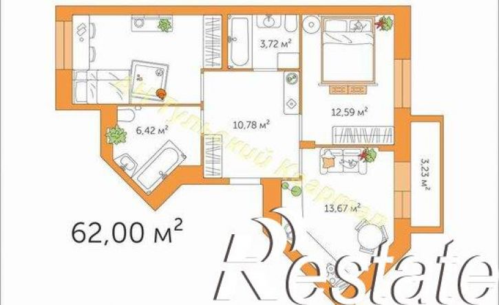 2-комн квартира улица Петровская, 5,  д. 5