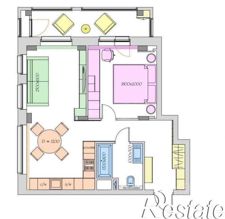 1-комн квартира Первомайская улица, 32А,  д. 32А