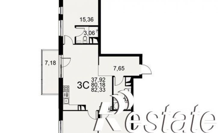 3-комн квартира в новом доме улица Пирогова, 15А,  д. 15А