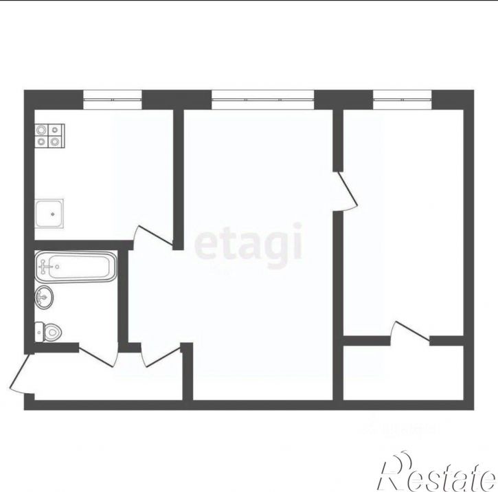 2-комн квартира улица Галкина, 26,  д. 26