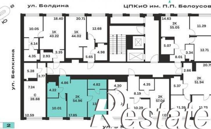 2-комн квартира в новом доме Гражданский переулок, 8,  д. 8
