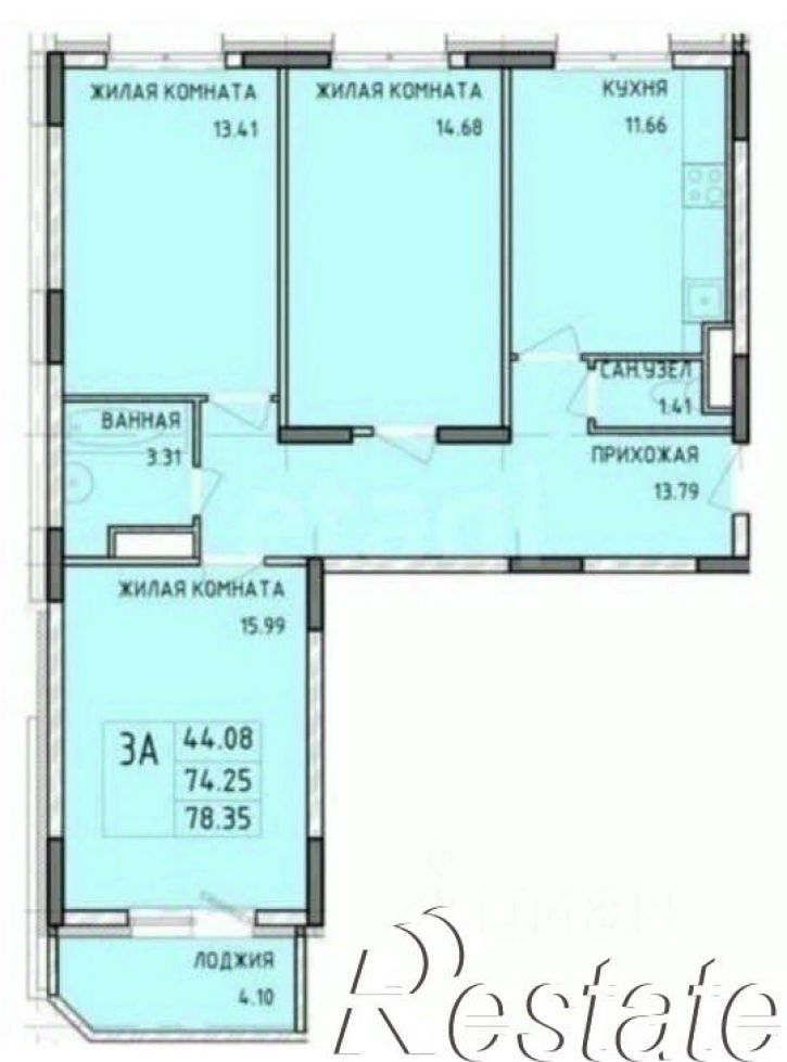 3-комн квартира Рязанская улица, 19,  д. 19