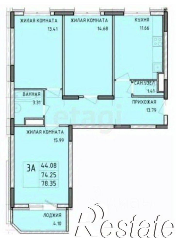 3-комн квартира Рязанская улица, 19,  д. 19